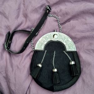 Scottish Dress Sporran Leather & Fur